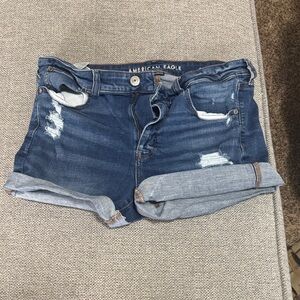 American Eagle Outfitters Distressed Blue Jean Shorts